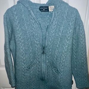 Women's Hooded 100% Wool Full Zipper Sweater ~ The Irish Store